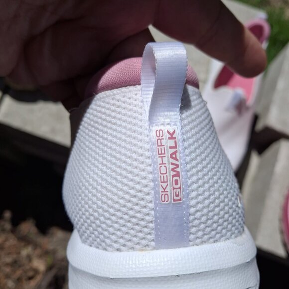 Skechers Go Walk Women's 9 Classic Jasmine Bliss Shoes Slip On White - Picture 6 of 14